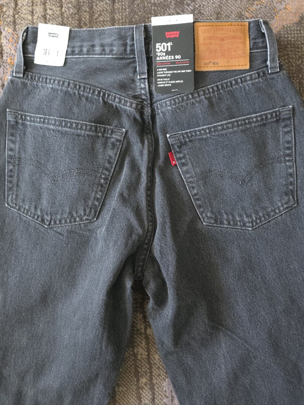 Levis 501 '90s Embellished Black Denim Jeans - Picture 7 of 11